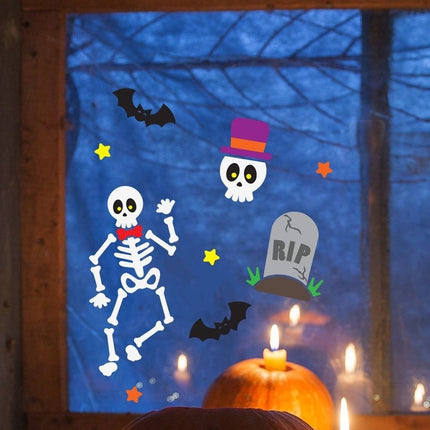 Halloween Raamsticker Skelet 25cm van Fiestas Guirca koop je bij Partywinkel