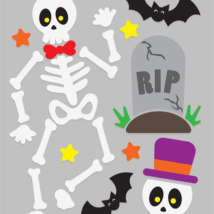 Halloween Raamsticker Skelet 25cm van Fiestas Guirca koop je bij Partywinkel