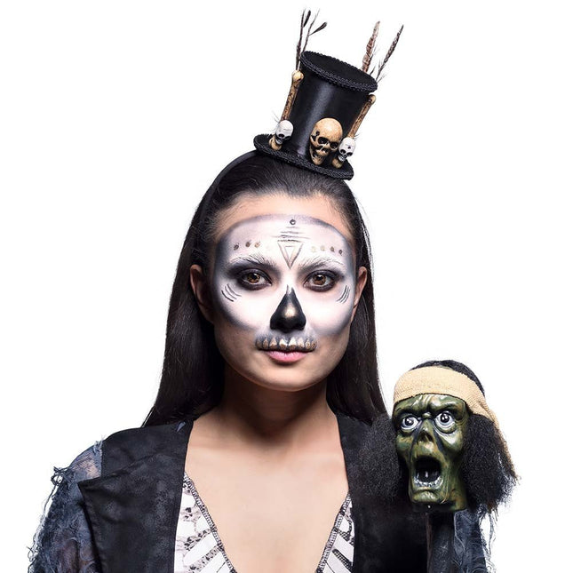 Halloween Scepter Voodoohoofd 52cm van Boland koop je bij Partywinkel