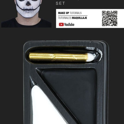 Halloween Schminkset Zwart Wit 4 delig van Fiestas Guirca koop je bij Partywinkel