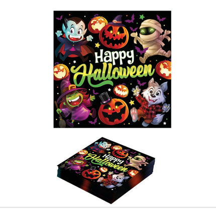 Halloween Servetten 16cm 20st van Fiestas Guirca koop je bij Partywinkel
