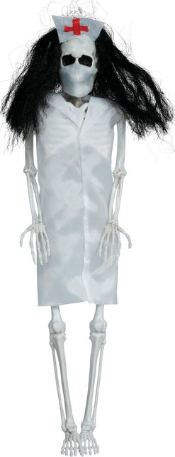 Halloween Skelet Hangend Verpleegster 40cm van Fiestas Guirca koop je bij Partywinkel