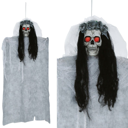 Halloween Skelet Lang Haar 95cm van Fiestas Guirca koop je bij Partywinkel