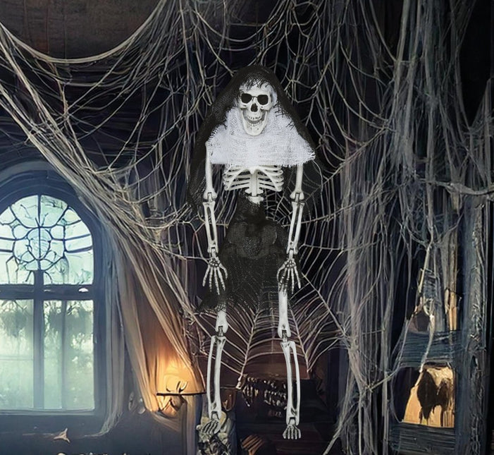 Halloween Skelet Met Capuchon 45cm van Fiestas Guirca koop je bij Partywinkel