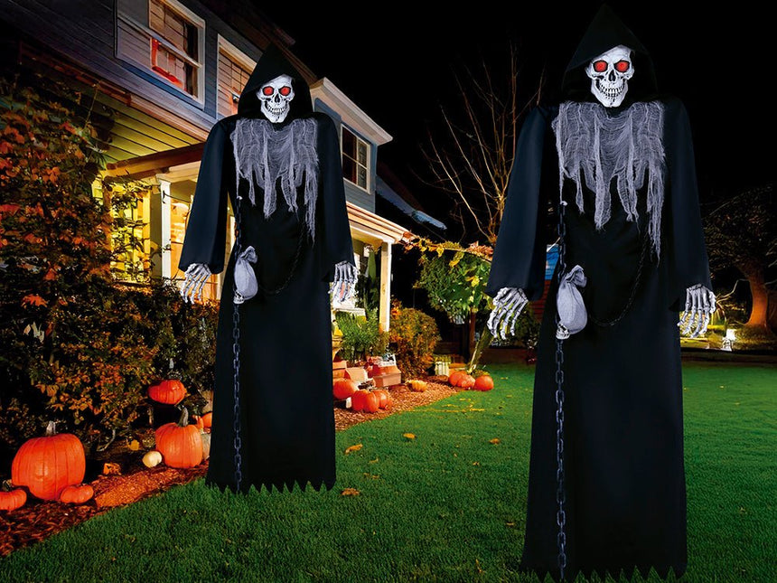 Halloween Skelet Met Geluid En Beweging 2,5m van Fiestas Guirca koop je bij Partywinkel