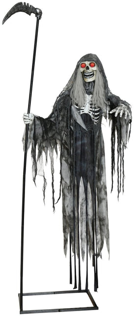 Halloween Skelet Vliegend Met Licht, Geluid En Beweging 2,05m van Fiestas Guirca koop je bij Partywinkel