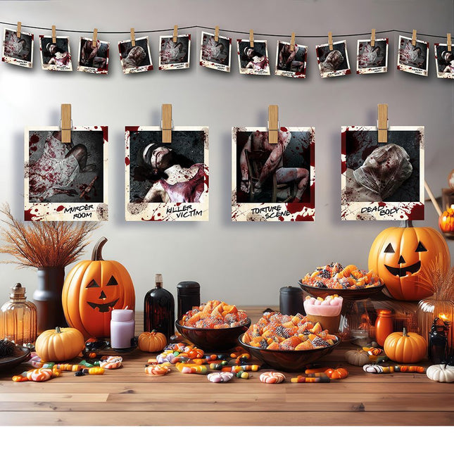 Halloween Slinger Misdaad Foto's 2,74m van Fiestas Guirca koop je bij Partywinkel