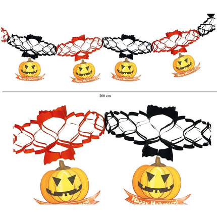 Halloween Slinger Pompoen Deluxe Onderhangers 2m van Fiestas Guirca koop je bij Partywinkel