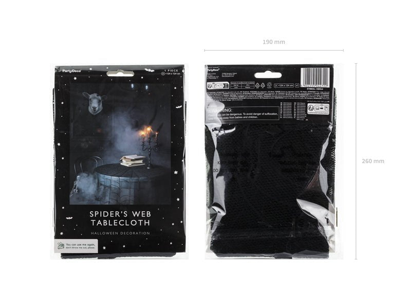 Halloween Tafeldecoratie Spinnenweb 1,24m van Partydeco koop je bij Partywinkel