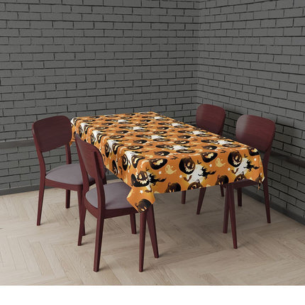 Halloween Tafelkleed Pompoen 2,74m van Fiestas Guirca koop je bij Partywinkel