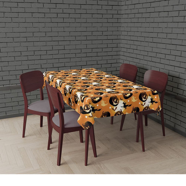 Halloween Tafelkleed Pompoen 2,74m van Fiestas Guirca koop je bij Partywinkel