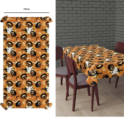 Halloween Tafelkleed Pompoen 2,74m van Fiestas Guirca koop je bij Partywinkel