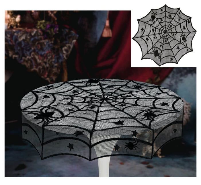 Halloween Tafelkleed Spinnenweb 1m van Fiestas Guirca koop je bij Partywinkel