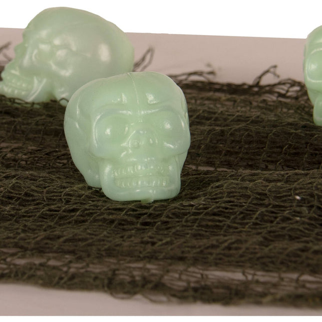 Halloween Tafelloper Met Schedels 5 delig van Folat koop je bij Partywinkel