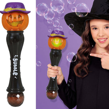 Halloween Toverstaf Pompoen Met Licht En Geluid 32cm van Fiestas Guirca koop je bij Partywinkel
