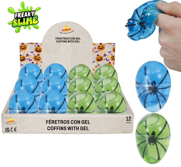 Halloween Uitdeelcadeautjes Eieren Met Spin 6cm 12st van Fiestas Guirca koop je bij Partywinkel