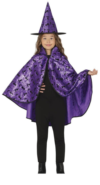Halloween Verkleedset Paars Meisje Heks 2 delig van Fiestas Guirca koop je bij Partywinkel