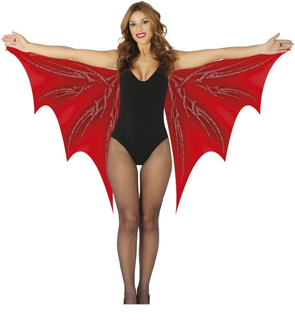 Halloween Vleugels Rood 1,7m van Fiestas Guirca koop je bij Partywinkel