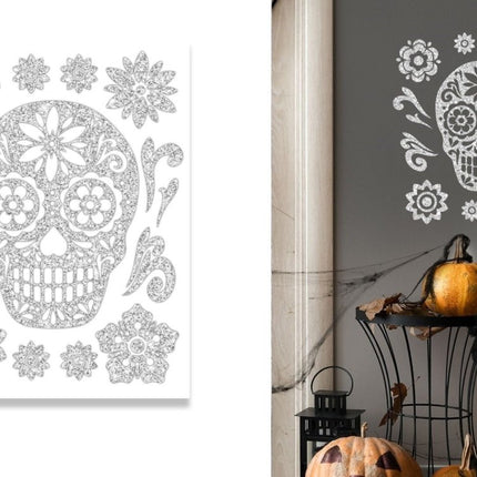 Halloween Muursticker Sticker Schedel van Fiestas Guirca koop je bij Partywinkel