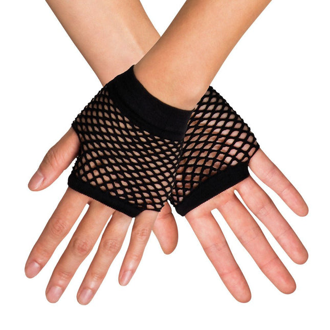 Handschoenen Visnet Zwart Kort van Boland koop je bij Partywinkel