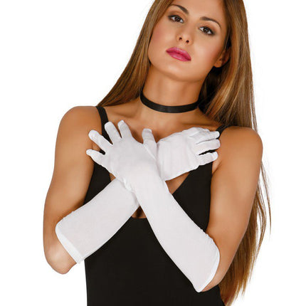 Handschoenen Wit 45cm van Fiestas Guirca koop je bij Partywinkel