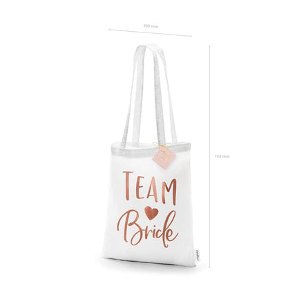 Handtas Team Bride Wit 42cm van Partydeco koop je bij Partywinkel