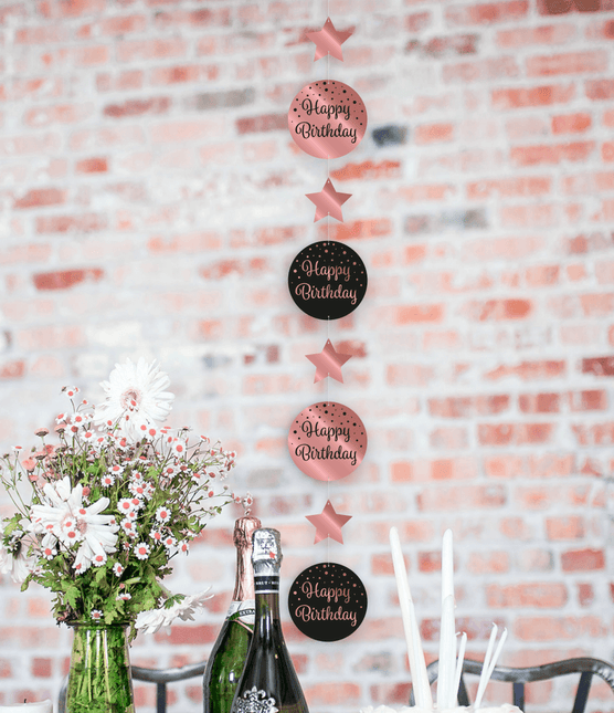 Hangdecoratie 21 Jaar Roze Zwart 20,5cm van Paper Dreams koop je bij Partywinkel