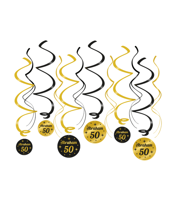 Hangdecoratie Abraham 14cm 12st van Paper Dreams koop je bij Partywinkel