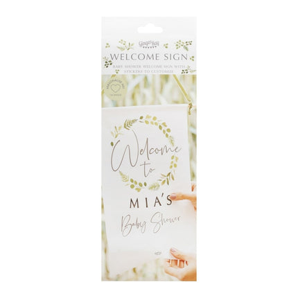 Hangdecoratie Bord Babyshower 40cm van Ginger Ray koop je bij Partywinkel