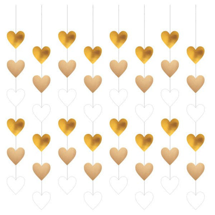 Hangdecoratie Hartjes 1,3m 8st van Riethmueller koop je bij Partywinkel