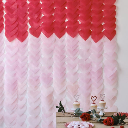 Hangdecoratie Ombre Hartjes 13cm van Ginger Ray koop je bij Partywinkel