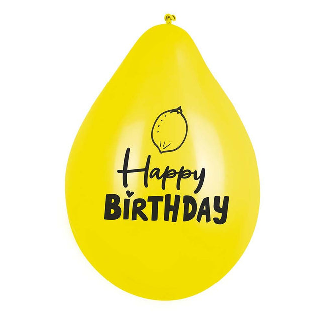 Happy Birthday Ballonnen Fruit Dubbelzijdig 25cm 6st van Boland koop je bij Partywinkel