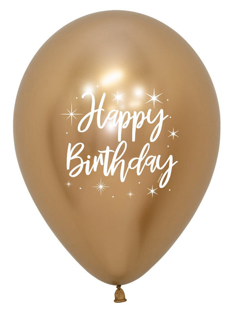 Happy Birthday Ballonnen Gekleurd 30cm 25st van Sempertex koop je bij Partywinkel