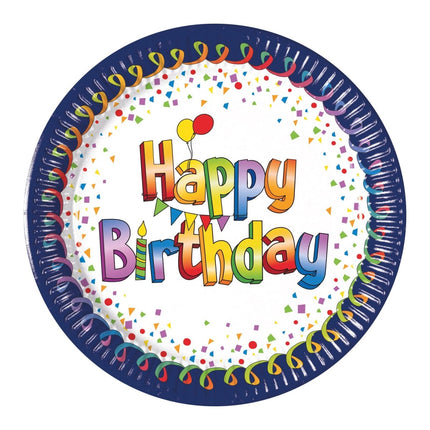 Happy Birthday Borden Confetti 20cm 8st van Procos koop je bij Partywinkel