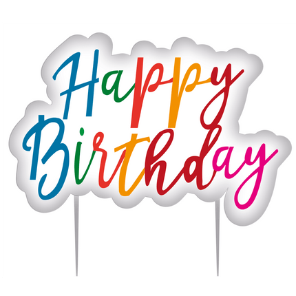 Happy Birthday Kaars Gekleurd van Procos koop je bij Partywinkel