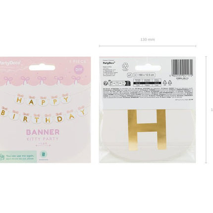 Happy Birthday Letterslinger 2,8m van Partydeco koop je bij Partywinkel