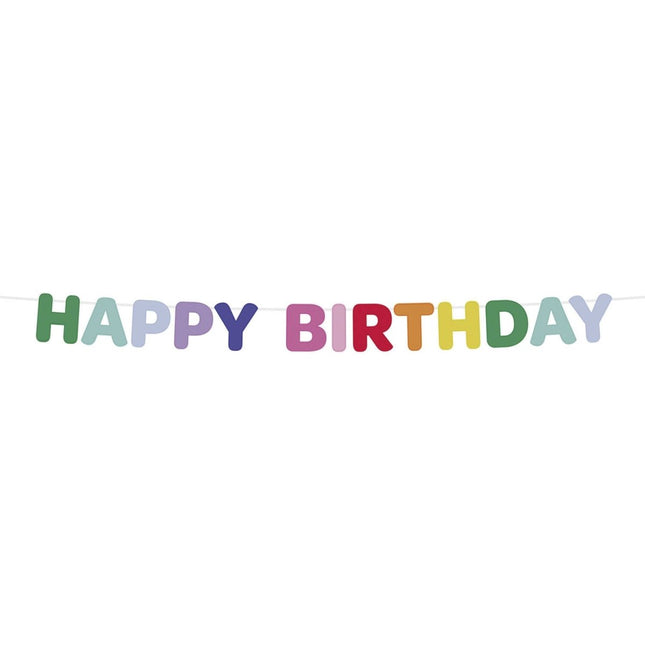 Happy Birthday Letterslinger Gekleurd 4m van Folat koop je bij Partywinkel