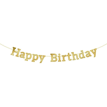 Happy Birthday Letterslinger Goud 3m van Folat koop je bij Partywinkel