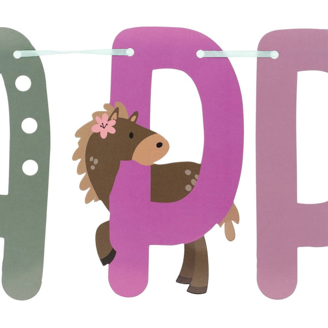 Happy Birthday Letterslinger Happy Horses 1,5m van Folat koop je bij Partywinkel
