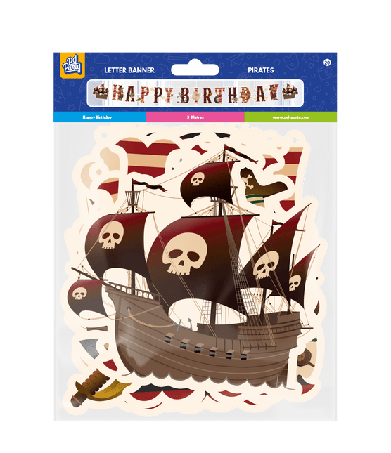 Happy Birthday Letterslinger Piraten 3m van Paper Dreams koop je bij Partywinkel