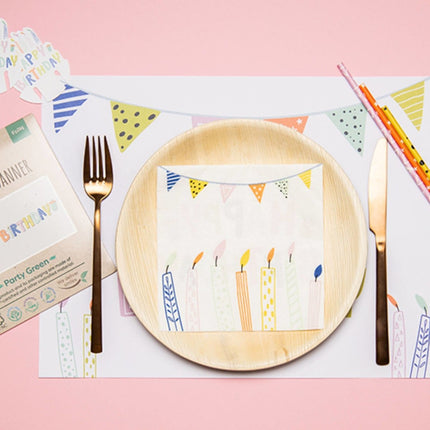 Happy Birthday Placemats Eco 6st van Folat koop je bij Partywinkel