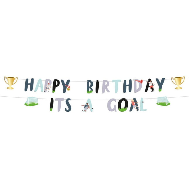 Happy Birthday Slinger Voetbal It'S A Goal 1,5m van Folat koop je bij Partywinkel