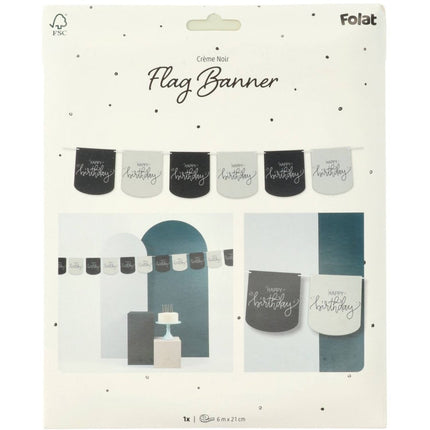 Happy Birthday Slinger Zwart 6m van Folat koop je bij Partywinkel