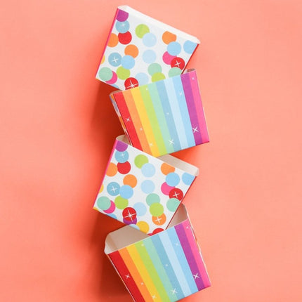 Happy Birthday Snoepbakjes Regenboog Confetti 5st van Folat koop je bij Partywinkel