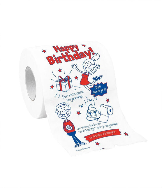 Happy Birthday Toiletpapier van Paper Dreams koop je bij Partywinkel