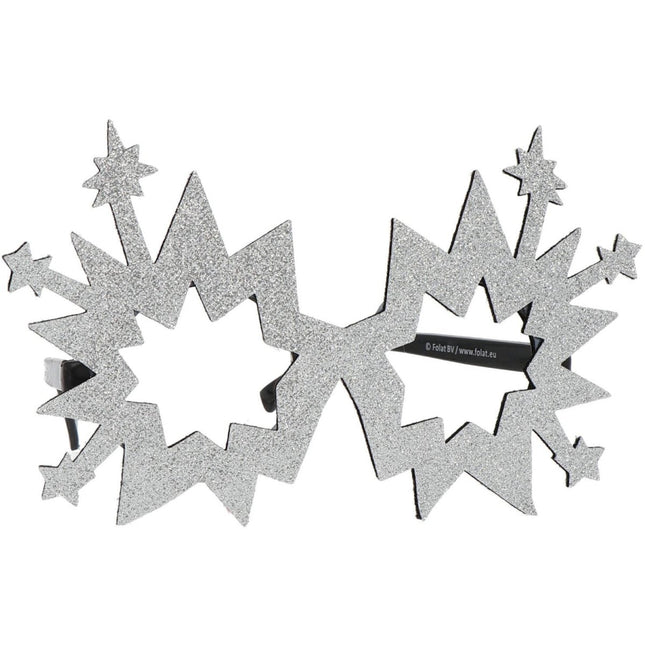 Happy New Year Bril Zilver Vuurwerk van Folat koop je bij Partywinkel