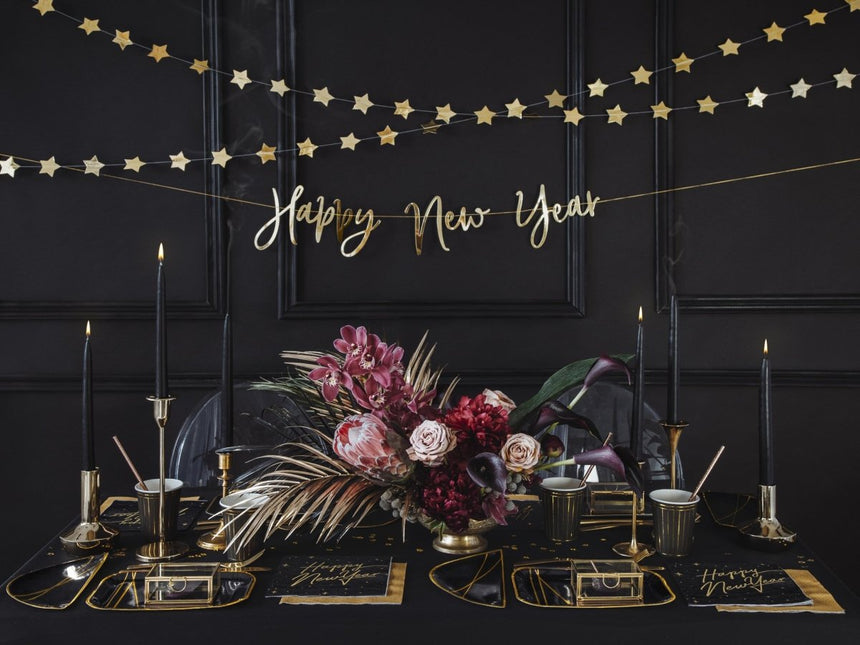 Happy New Year Slinger Goud 66cm van Partydeco koop je bij Partywinkel