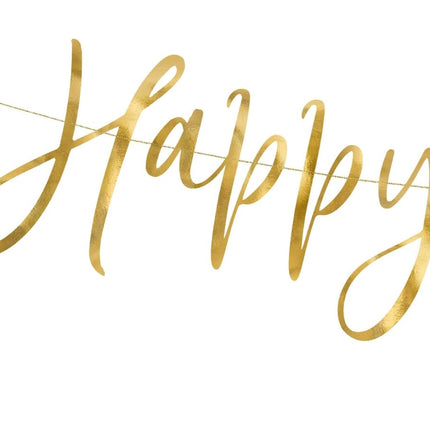 Happy New Year Slinger Goud 66cm van Partydeco koop je bij Partywinkel