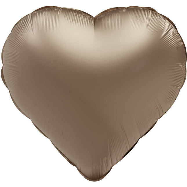 Hart Helium Ballon Goud Leeg 45cm van Folat koop je bij Partywinkel