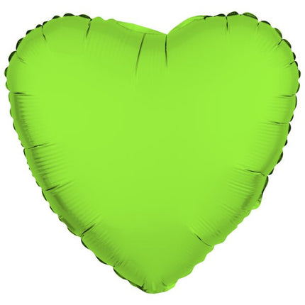 Hart Helium Ballon Neon Groen Leeg 43cm van Riethmueller koop je bij Partywinkel
